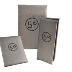 custom leather menu covers proudly displays the company logo and restaurant food selections