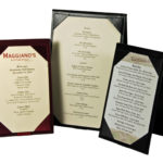 Custom table tents used to highlight restaurant specials